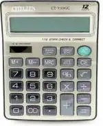 DALANI Heinriched CITLLZEN CT-9300 GC Glass Button 120 Steps Checked Financial & Basic Calculator (12 Digit)