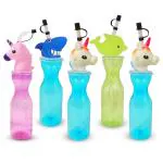 Party Propz Rubber Colourful Sippers Water Bottles Animal Theme Return Gifts (Set Of 5)
