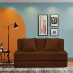 TAPODHANI Sofa Cum Bed Sofa Bed 4 X 6 Feet Single Seater for Living Room-BROWN