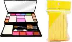 Lenon Beauty Makeup Kit 10 eyeshadow, 2 blusher, 2 compact powder,4 lipColor, & Fully Facial Cleansing Sponge To Remove Face Dust (12 pcs sponge sticks) (13 Items in the set)