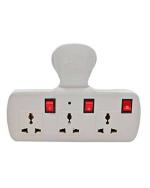 ESN 999 3 Plus 3 Multi Plug with Individual Switches and Led Indicator (Three Pin Plug)