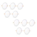 D'Mak LED Round False Ceiling Conceal Panel Light for POP White (22 Wattt, 10)
