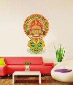 HOMETALES Kathakali Dancer Face Wall Sticker ( 50 cm x 70 cm )