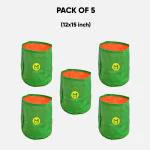 MyOwnGarden 12x15 Inch Green Growbag for Home Gardening Pack of 5