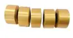 AT Plastic Curling Black Ribbon (Width : 1 inch, Length : 10 mtr) (Pack of 5 - Golden)