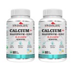 Swisslife Forever Calcium Magnesium & Zinc 60 Tablets with Vitamin D3, Calcium Supplement for Women and Men, For Bone Health & Joint Support-60 Veg Tablets ||Multivitamin Tablets || Health Suppliments