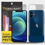 FIRST MART Matte Front and Back Impossible Flexible Fiber Tempered Glass Screen Protector for iPhone 12