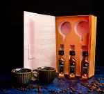 GOOD+MOORE Coffee Syrup Gift Box | Shaped like a beautiful Book | With Hand-glazed Ceramic Coffee Mugs | Ideal for Corporate Gifts, Diwali, Christmas, New Year, Festivals, Celebrations | Flavors - Roasted Hazelnut, Vanilla, Caramel | 60mlx3