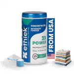 Ethiek Detergent Powder, Top Load & Front Load Detergent Washing Powder with 3X Power - 800g, 100% Natural & Organic Concentrated Detergent, Uses 1/3 Detergent | Baby safe & Biodegradable