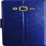 Frazil Faux Leather Case Flip Cover for Samsung Galaxy On5 with Foldable Stand & Cards Slots - Blue
