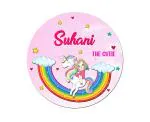 Ashvah Multicolour Engineered Wood Unicorn Customizable Fridge Sticker Magnet-Gift On Happy Birthday For Friend, Daughter, Name-Suhani