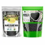 Bliss of Earth 200gm Black Sesame Seeds,Kaale Til & 250 gm Black Cumin Kalonji Seeds,Nigella Seeds