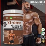 DIVYA SHAKTI AYURVEDA | Xterme Muscle Max: Ayurvedic Formula for Weight Gain and Body Growth | Whey Protein | Body Growth Supplement | Muscle Gainer | ChocolateFlavour