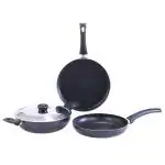 Wonderchef Platinum Plus 4pc Cookware Set Black