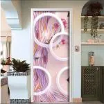 BP Design Solution 76.2 cm 3D Circle Door Sticker Wallpaper Self Adhesive Sticker (Pack of 1)