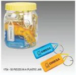OMEGA Key Chain Elegant 50 pcs Plastic Jar