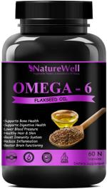 Naturewell Flaxseed Extract Capsules Omega 6, 60 Capsules