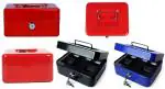 Delzon Multicolor Iron Cash Box, Safety Box Small With 2 Key