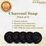 Hairhorn Naturals Glutathione Skin Whitening Soap With Active Charcoal And Kojic Acid 5 X 100g