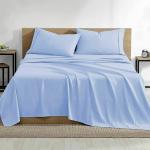 SLEEPINO - Premium 100% Egyptian Cotton Bedsheet - 3 Pcs. Bedsheet Set Include 1 Flat Sheet (90