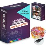 MANSAA M23 USB LED String Light | 5 Meter 50 LEDs | Multicolor | USB Operated | Home Decor LED Light