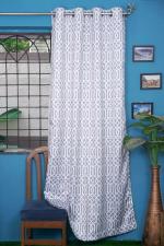 Parda Online Grey Polyester Printed Eyelet Eye Window and Door Curtain 9ft, (Pack of 1)