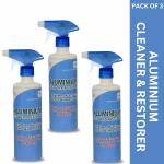 Huenis ALUMINIUM CLEANER & RESTORER | BRIGHTNESS ALUMINUM AND STAINLESS STEEL | NET-500ML | PACK OF 3