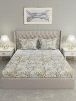 Raymond Home Crystal 200 TC Multicolor Double Bedsheet With 2 Pillow Covers