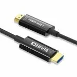 DHIVIS Fiber X2.1 HDMI 8K Certified, 15 Meters (Support RTX 3000) 4K@120hz & 8K - HDCP 2.2, 2.3, 48Gbps - HDR 10+ and Dolby Vision (Fiber X2.1 Series) Metal Armored HDMI Cable