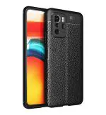 Golden Sands for Xiaomi Poco X3 GT Cover Leather Texture Series, Shockproof Armor Rugged TPU Slim Back Case for Poco X3 GT 5G Mobile, Midnight Black