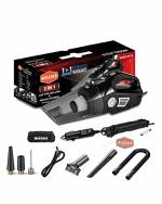 WOSCHER Black 2in1 Portable Air Compressor Tyre Inflator with Car Vacuum Cleaner