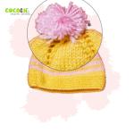 Cocoon Organics Handcrafted soft and warm winter cap for babies - Yellow