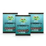 PLIX Strength Vegan Post Workout Plant Protein Powder-34g (Chocolate) | Pack of 3 Sachets | No Added Sugar | Gluten free | No added Preservatives