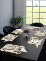 Saral Home Easy Living Grey Cotton Table Mat 34x45 cm (6 pcs) & 6 Free Cotton Napkins (SOS1835GREY)