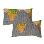 Gharsaaz Multicolor Printed Polycotton Pillow Covers Set of 2