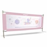 Bumtum Baby Bed Rail Guard, 180x72Cm, Bed Rails For Baby & Toddler Safety, Portable Baby Bed Fence, Adjustable, Single Side Baby Bed Rail (Space Print Pink)