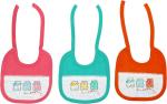 FAVISM Multicolour Pure Soft Cotton Bibs New Born Baby 0 to 36 Months - 20x0x16 cm (Pack of 3)