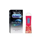 DUREX Pleasure Pack Extra Time 10s and Strawberry Lube 50ml