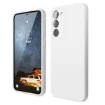 LIRAMARK Liquid Silicone Soft Back Cover Case for Samsung Galaxy S23 Plus 5G (White)
