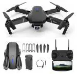 TINSROM RC drone with 1080P camera - RC quadcopter remote controlled with Follow Me, flight time 15 minutes auto return, APP mobile phone controlled FPV drones with bag (Black 4K Single camera)