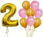 FANEX Solid Latex Number Foil and Metallic Balloon (Pack of 21)