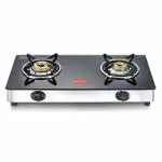 Prestige Marvel Plus GTM 02 SS Manual Stainless Steel 2 Burners Gas Stove, Black