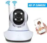 MANYCAST Full HD Security Camera with Loop Recording, Night Vision, 360 Degree PTZ, Two Way Audio, Mobile Connectivity