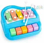 MADTEX Xylophone for Kids Mini Piano Non Toxic Non Battery for Kids (Pack of 1) Random Color Dispatch
