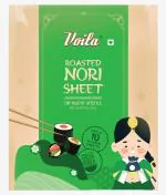 Voila Gold Grade Roasted Nori Sheet, Sushi Nori, Resealable, 10 Full Sheets (Seaweed Sheets) 22g.