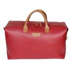 ROUNAQUE Urban Utility Duffel Bags 30 litres Vegan Textured Leatherette Stylish & Spacious Weekender Travel Duffle Luggage Bag with Detachable Shoulder Strap for Men & Women (Maroon)