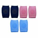 THE LITTLE LOOKERS Navy Blue, Pink and Royal Blue Anti-Slip Baby Knee Pads (6 M- 2 Y) Pack of 3