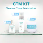 Ultimate 3-Step Cleanser-Toner-Moisturizer Kit With Jute Carry Pouch (CTM face kit for all skin types)