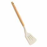 Carote Slotted Silicone Spatula for Non Stick Pan, Heat-Resistant Omlette Spatula, 32cm, White