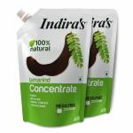 INDIRA FOODS Tamarind Concentrate, 2X Stronger Than Tamarind Paste (400g x 2), Imli Pulp Puree, Puli, Chintapandu Liquid Juice. Add Rich Tangy Flavour of Ripe Tamarind with Ease